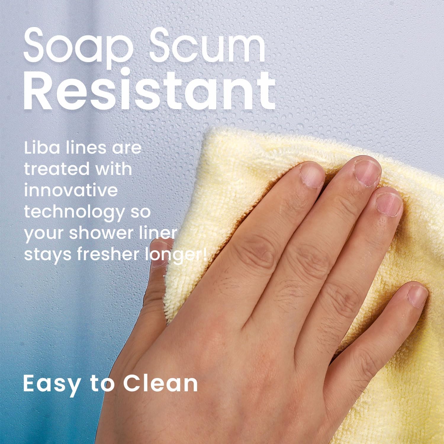 LiBa Bathroom Shower Curtain Waterproof Plastic Shower Curtain Premium PEVA Non-Toxic with Rust Proof Grommets Clear 8G Bathroom Accessories 72x72 LiBa Bathroom Shower Curtain Waterproof Plastic Shower Curtain Premium PEVA Non-Toxic with Rust Proof Grommets Clear 8G Bathroom Accessories 72x72