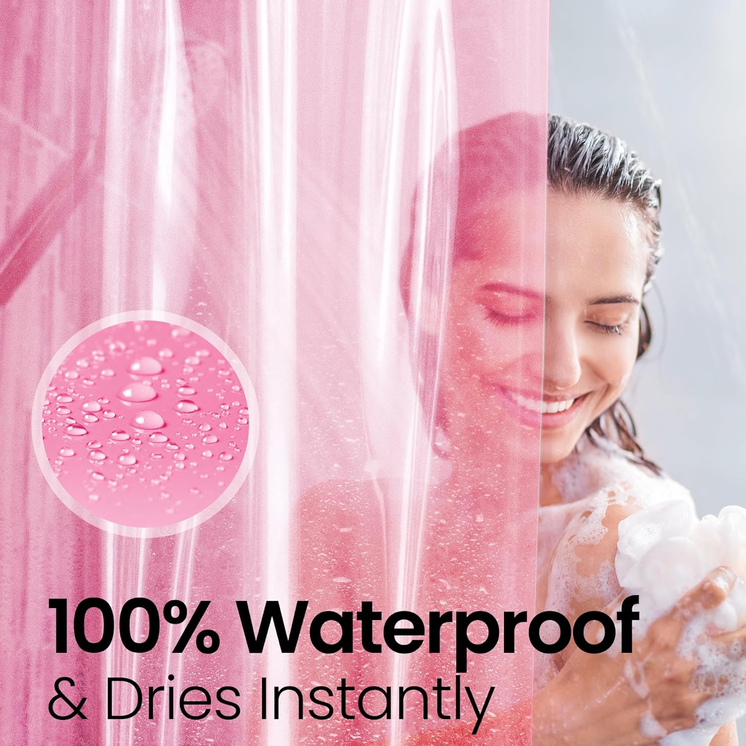 LiBa Bathroom Shower Curtain Waterproof Plastic Shower Curtain Premium PEVA Non-Toxic with Rust Proof Grommets Clear 8G Bathroom Accessories 72x72 LiBa Bathroom Shower Curtain Waterproof Plastic Shower Curtain Premium PEVA Non-Toxic with Rust Proof Grommets Clear 8G Bathroom Accessories 72x72