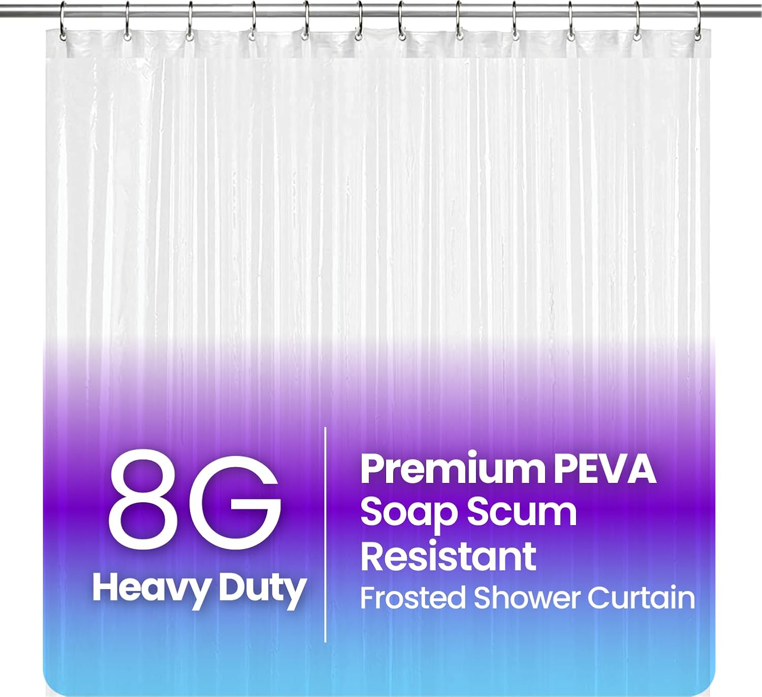 LiBa Bathroom Shower Curtain Waterproof Plastic Shower Curtain Premium PEVA Non-Toxic with Rust Proof Grommets Clear 8G Bathroom Accessories 72x72 LiBa Bathroom Shower Curtain Waterproof Plastic Shower Curtain Premium PEVA Non-Toxic with Rust Proof Grommets Clear 8G Bathroom Accessories 72x72
