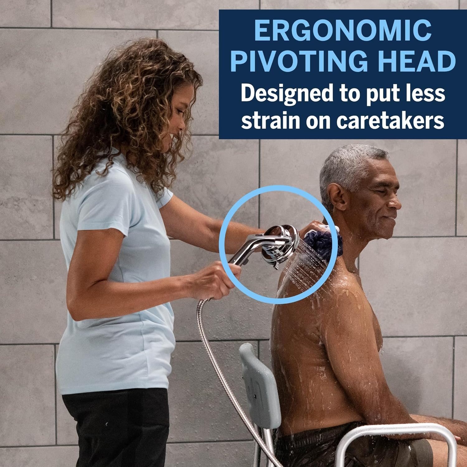 Waterpik ShowerCare Pivoting Hand Held Shower Head, Chrome - Five Modes Including PowerPulse Therapeutic Massage - 180-Degree Rotation, Eight ft. Metal Hose Waterpik ShowerCare Pivoting Hand Held Shower Head, Chrome - Five Modes Including PowerPulse Therapeutic Massage - 180-Degree Rotation, Eight ft. Metal Hose