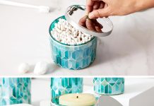 Bathroom Accessories Set Mosaic Turquoise review
