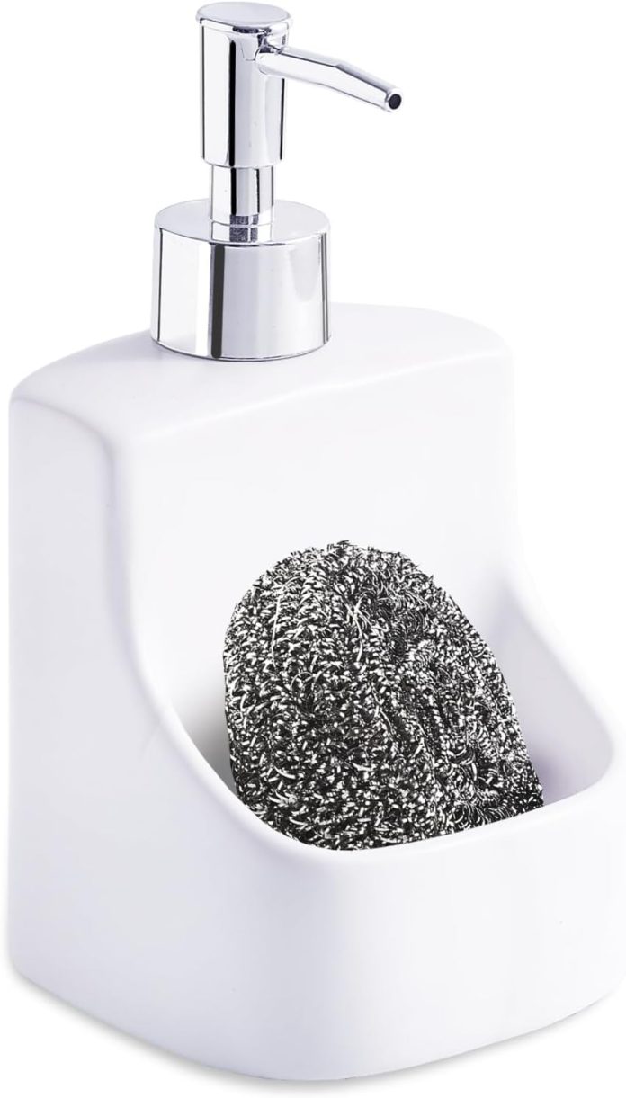 ceramic-soap-dispenser-with-sponge-holder-10oz-refillable-liquid-dish-or-hand-soap-pump-bottle-for-kitchen-or-bathroom-s