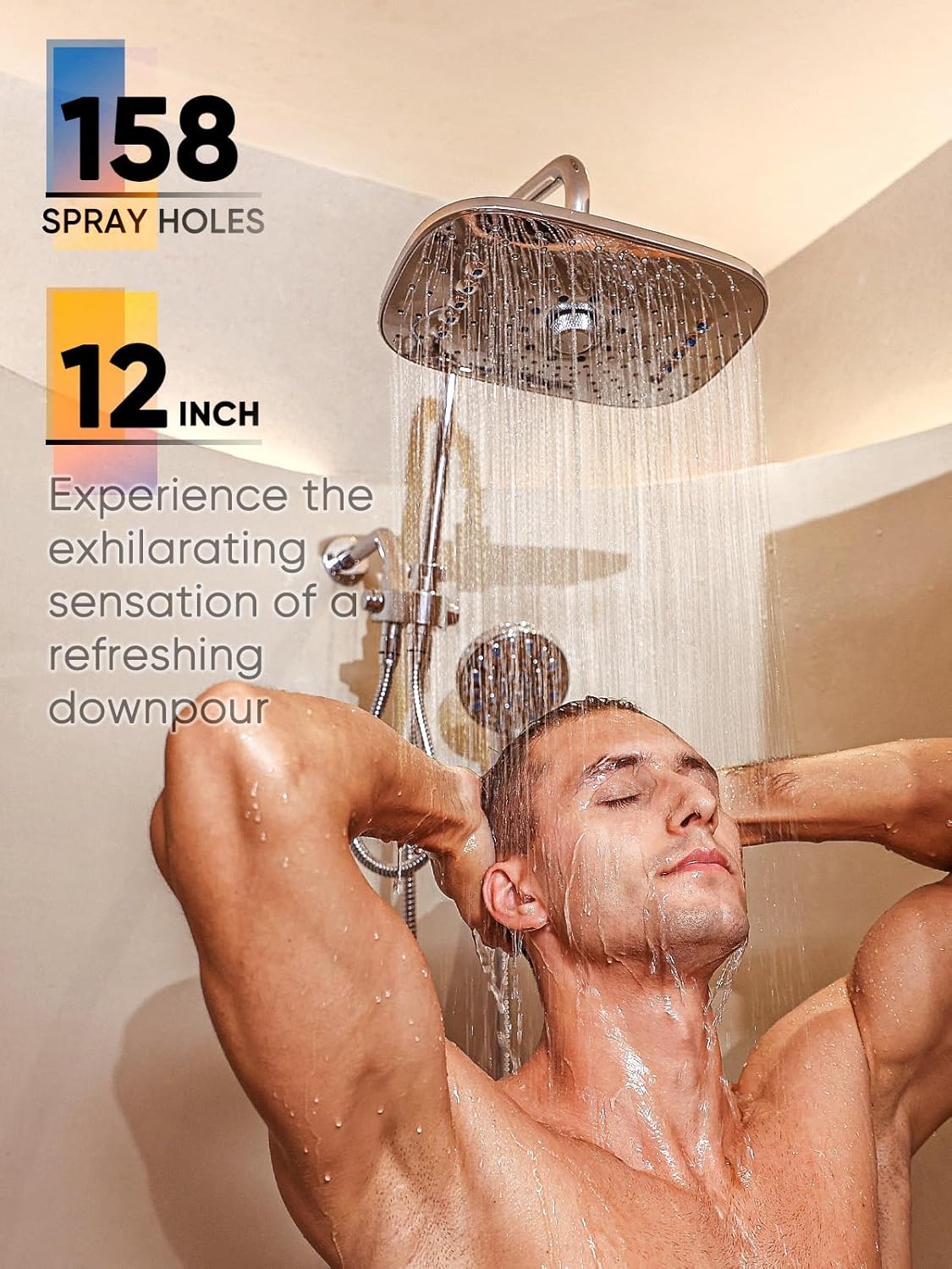 12 Inch Dual Shower Head with Handheld Spray Combo 8+3 Settings - Rain Showerhead High Pressure with Filter - Soft Water Showerheads with Hose - 14.2 Height/Angle Adjustable Slide Bar 12 Inch Dual Shower Head with Handheld Spray Combo 8+3 Settings - Rain Showerhead High Pressure with Filter - Soft Water Showerheads with Hose - 14.2 Height/Angle Adjustable Slide Bar