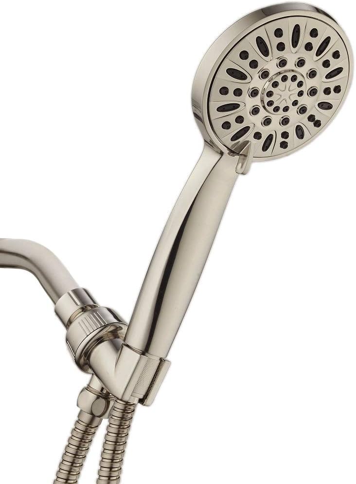 AquaDance 3316 High Pressure 6-Setting 4 Chrome Face Hand Held Head with Hose for The Ultimate Shower Experience Officially Independently Tested to Meet Strict US Quality Performance Standards AquaDance 3316 High Pressure 6-Setting 4 Chrome Face Hand Held Head with Hose for The Ultimate Shower Experience Officially Independently Tested to Meet Strict US Quality Performance Standards