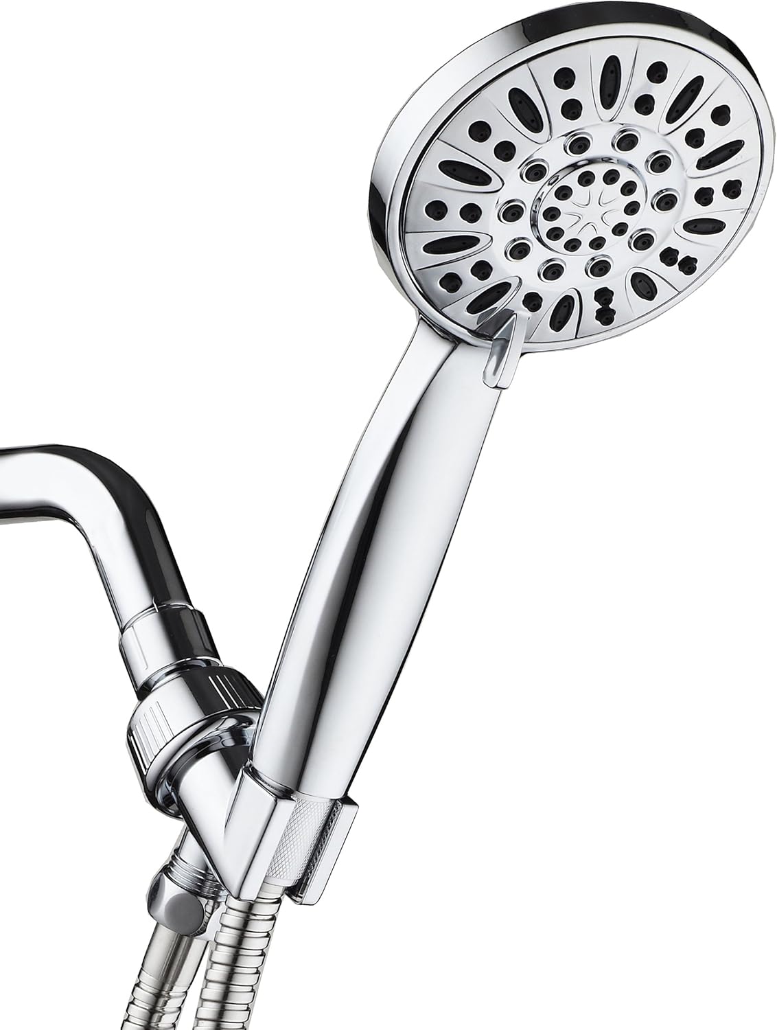 AquaDance 3316 High Pressure 6-Setting 4 Chrome Face Hand Held Head with Hose for The Ultimate Shower Experience Officially Independently Tested to Meet Strict US Quality Performance Standards AquaDance 3316 High Pressure 6-Setting 4 Chrome Face Hand Held Head with Hose for The Ultimate Shower Experience Officially Independently Tested to Meet Strict US Quality Performance Standards