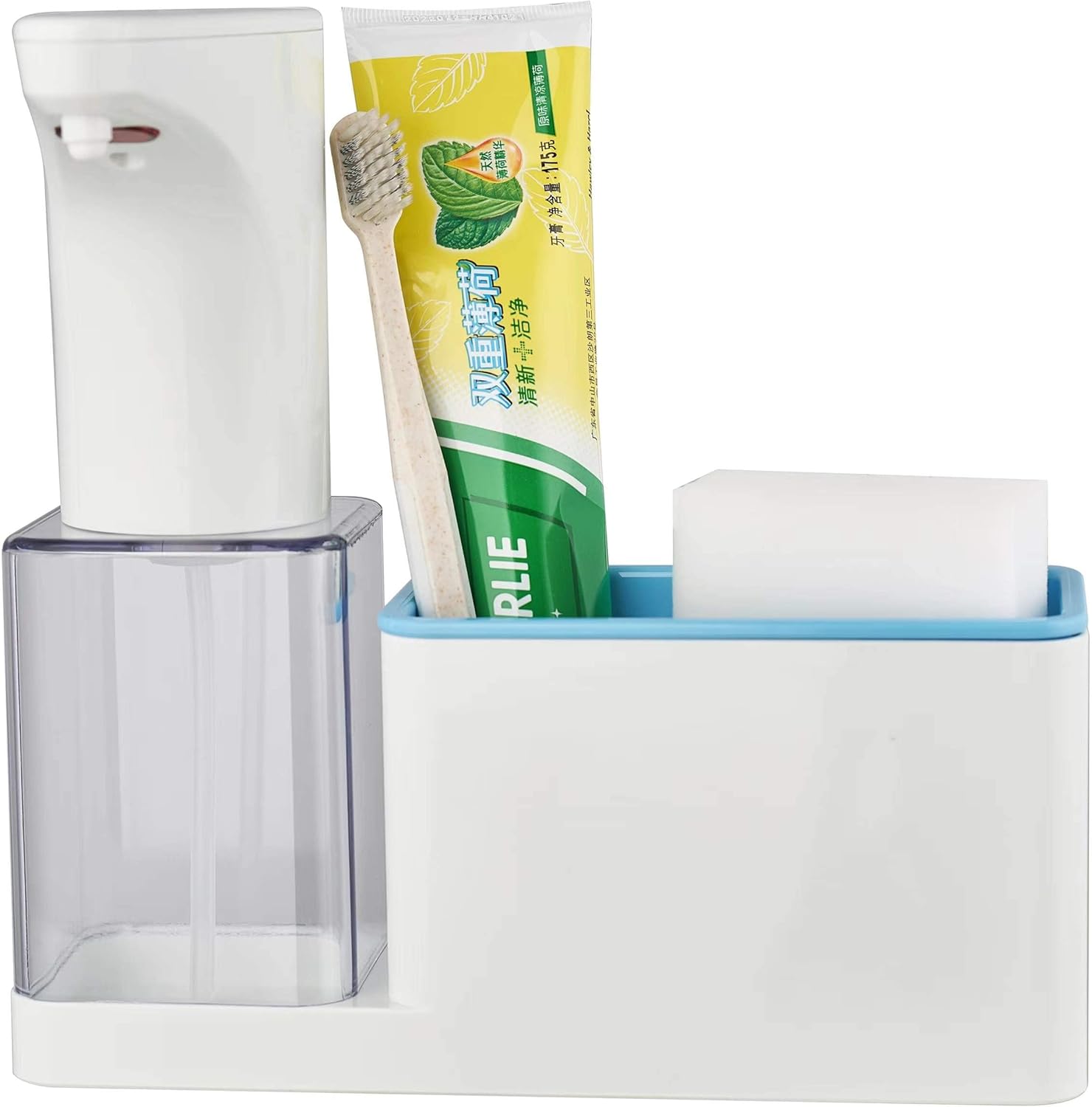 Automatic soap Dispenser Kitchen, Sink Organizer, Storage with Lotion Liquid, Sponge Holder, Hand-Free Soap Dispenser with a Infrared Sensor Pump Five Levels Regulation of Liquid soap, Touchless Automatic soap Dispenser Kitchen, Sink Organizer, Storage with Lotion Liquid, Sponge Holder, Hand-Free Soap Dispenser with a Infrared Sensor Pump Five Levels Regulation of Liquid soap, Touchless