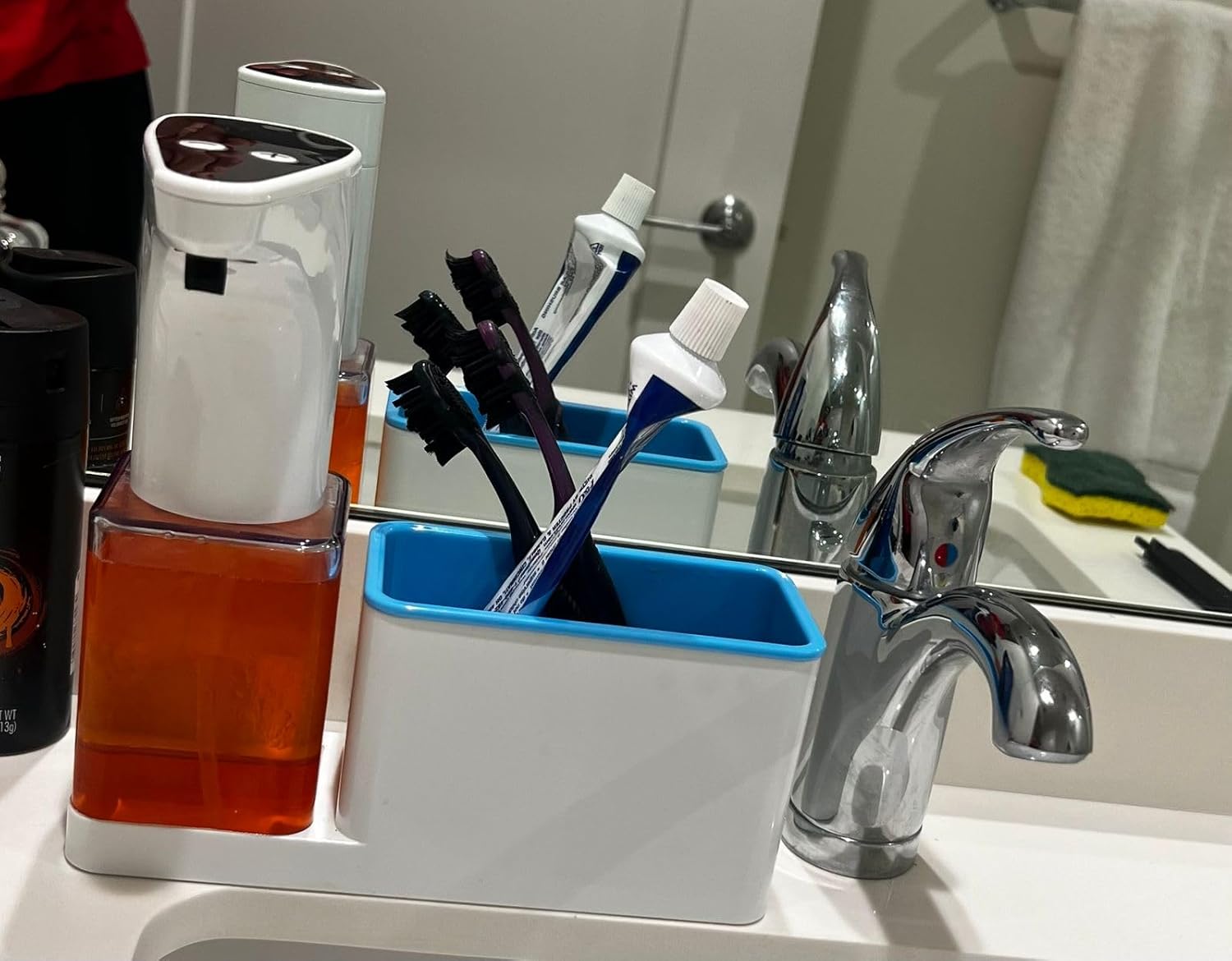 Automatic soap Dispenser Kitchen, Sink Organizer, Storage with Lotion Liquid, Sponge Holder, Hand-Free Soap Dispenser with a Infrared Sensor Pump Five Levels Regulation of Liquid soap, Touchless Automatic soap Dispenser Kitchen, Sink Organizer, Storage with Lotion Liquid, Sponge Holder, Hand-Free Soap Dispenser with a Infrared Sensor Pump Five Levels Regulation of Liquid soap, Touchless