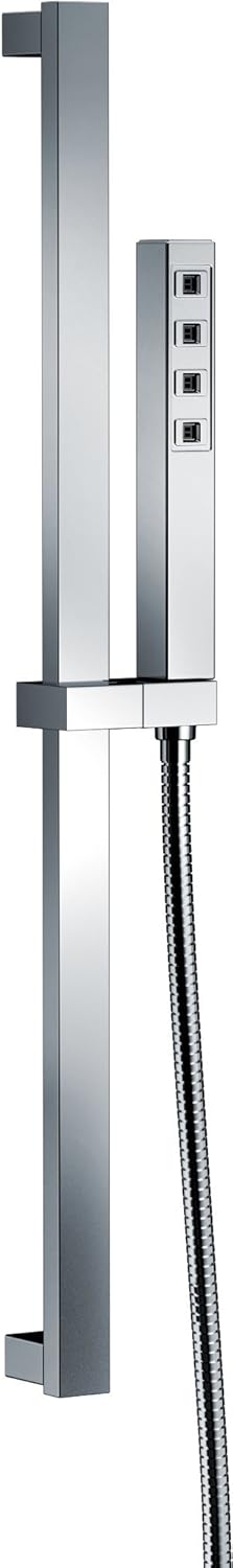 Delta Faucet Single-Spray H2Okinetic Slide Bar Hand Held Shower with Hose, Chrome Handheld Shower Head, Slide Bar Hand Shower, Handheld Shower, Detachable Shower Head, Chrome 51567 Delta Faucet Single-Spray H2Okinetic Slide Bar Hand Held Shower with Hose, Chrome Handheld Shower Head, Slide Bar Hand Shower, Handheld Shower, Detachable Shower Head, Chrome 51567