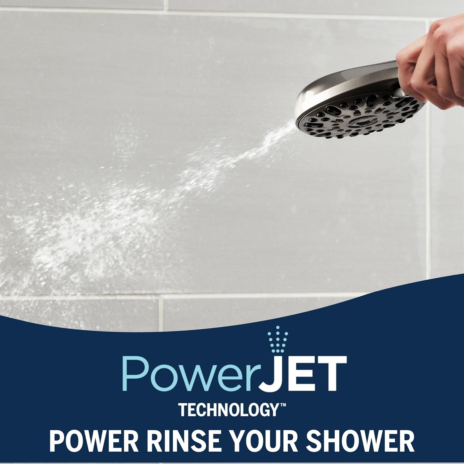 Waterpik ShowerClean Pro Hand Held Shower Head High Pressure Rinser With Built-in Power Jet -Wash, Shower -Cleaner In Brushed Nickel, QCM-769ME Waterpik ShowerClean Pro Hand Held Shower Head High Pressure Rinser With Built-in Power Jet -Wash, Shower -Cleaner In Brushed Nickel, QCM-769ME