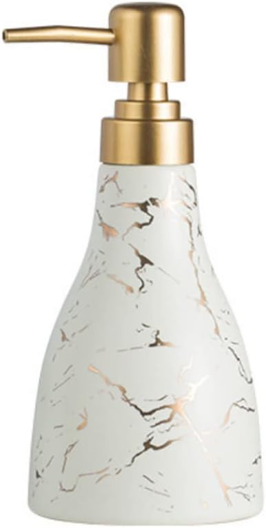 YYW Ceramics Soap Dispenser Modern Liquid Hand Soap Holder for Bathroom Kitchen Marbling Reusable Erlenmeyer Dispenser Detergent Bottle (White) YYW Ceramics Soap Dispenser Modern Liquid Hand Soap Holder for Bathroom Kitchen Marbling Reusable Erlenmeyer Dispenser Detergent Bottle (White)