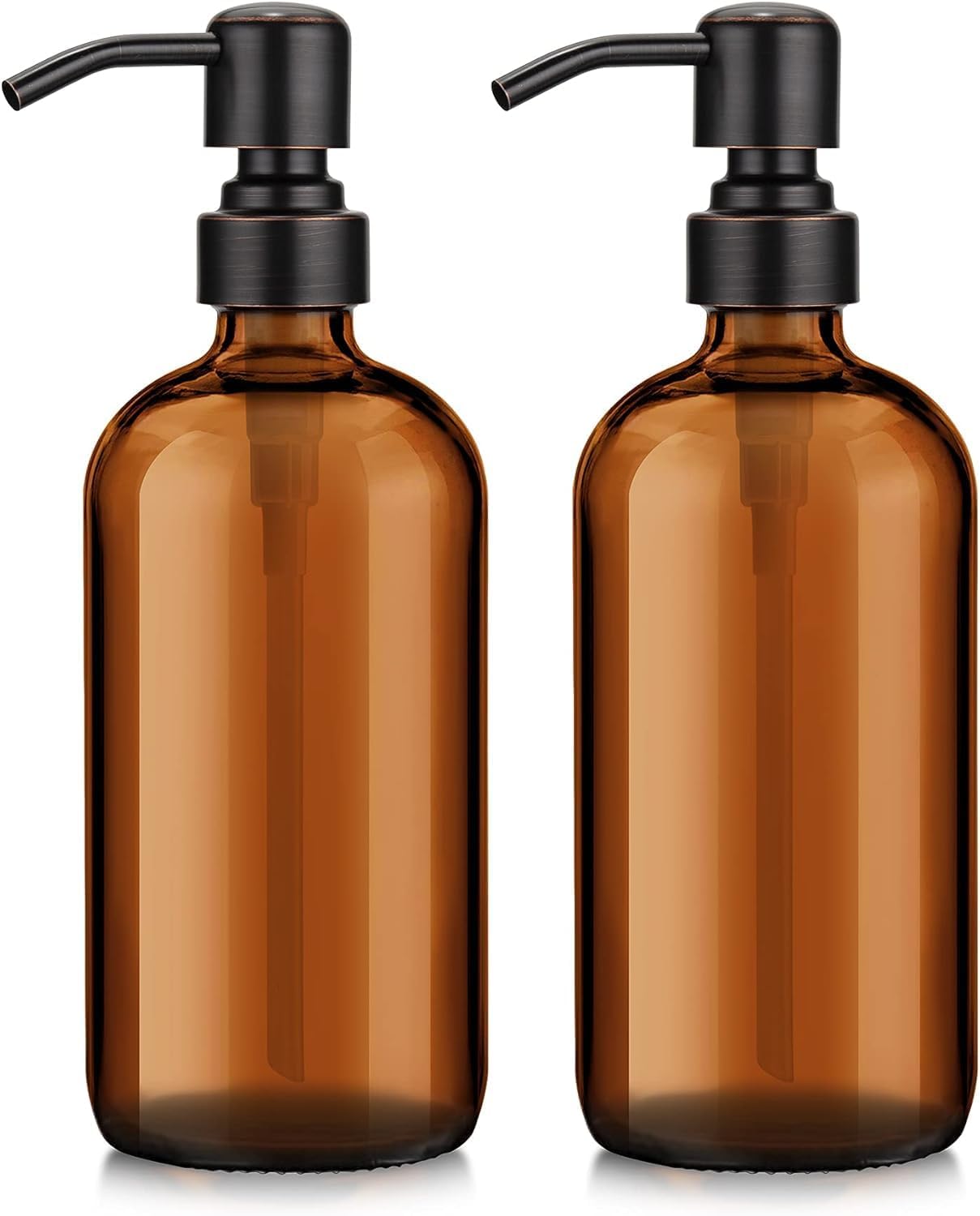 AmazerBath Soap Dispenser, Pack Glass Soap Dispenser with Pump Stainless Steel, Oz Hand Soap Bottles Bathroom Kitchen, Clear AmazerBath Soap Dispenser, Pack Glass Soap Dispenser with Pump Stainless Steel, Oz Hand Soap Bottles Bathroom Kitchen, Clear