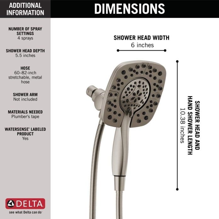 delta-4-setting-in2ition-2-in-1-dual-shower-head-with-handheld-spray-brushed-nickel-detachable-shower-head-with-hose-sho