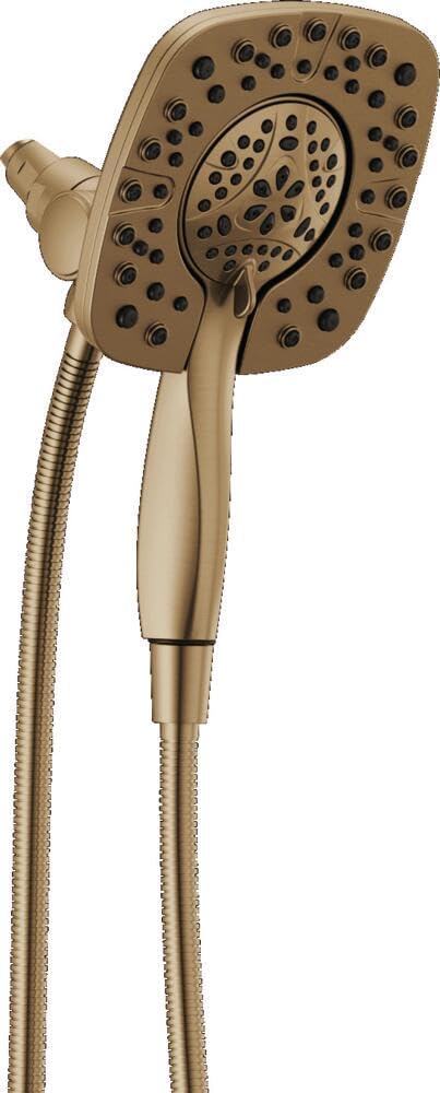 Delta 4-Setting In2ition 2-in-1 Dual Shower Head with HandHeld Spray, Brushed Nickel Detachable Shower Head with Hose, Showerhead, 1.75 GPM Flow Rate, Stainless 58498-SS Delta 4-Setting In2ition 2-in-1 Dual Shower Head with HandHeld Spray, Brushed Nickel Detachable Shower Head with Hose, Showerhead, 1.75 GPM Flow Rate, Stainless 58498-SS