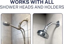 HammerHead Showers® Solid Metal Shower Head Swivel Ball Adapter, Chrome | Adjustable Pivot Ball To Adjust Showerhead Angle | Universal Connector Joint Fits Fixed, Hand Held & Rain Shower Heads