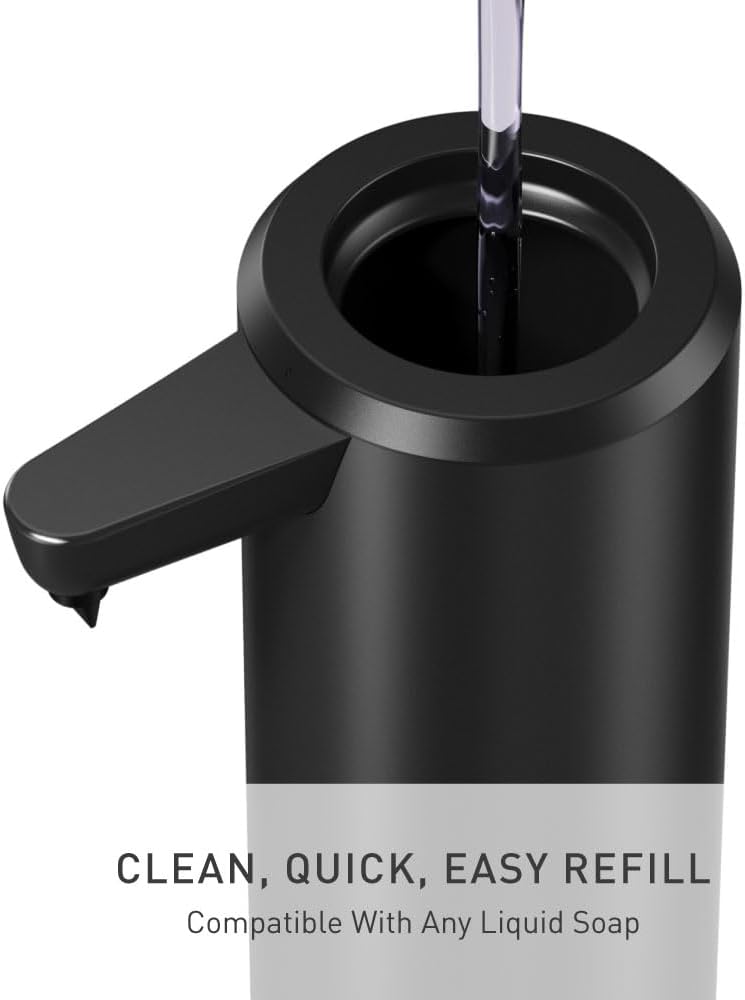simplehuman oz. Touch-Free Automatic Rechargeable Sensor Pump, Matte Black Stainless Steel, New simplehuman oz. Touch-Free Automatic Rechargeable Sensor Pump, Matte Black Stainless Steel, New