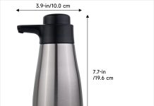 AIKE 15fl.oz Stainless Steel Liquid Soap Dispenser for Dish and Hand Soap