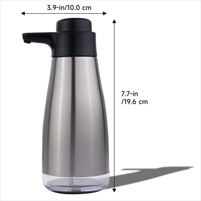 aike-15floz-stainless-steel-liquid-soap-dispenser-for-dish-and-hand-soap