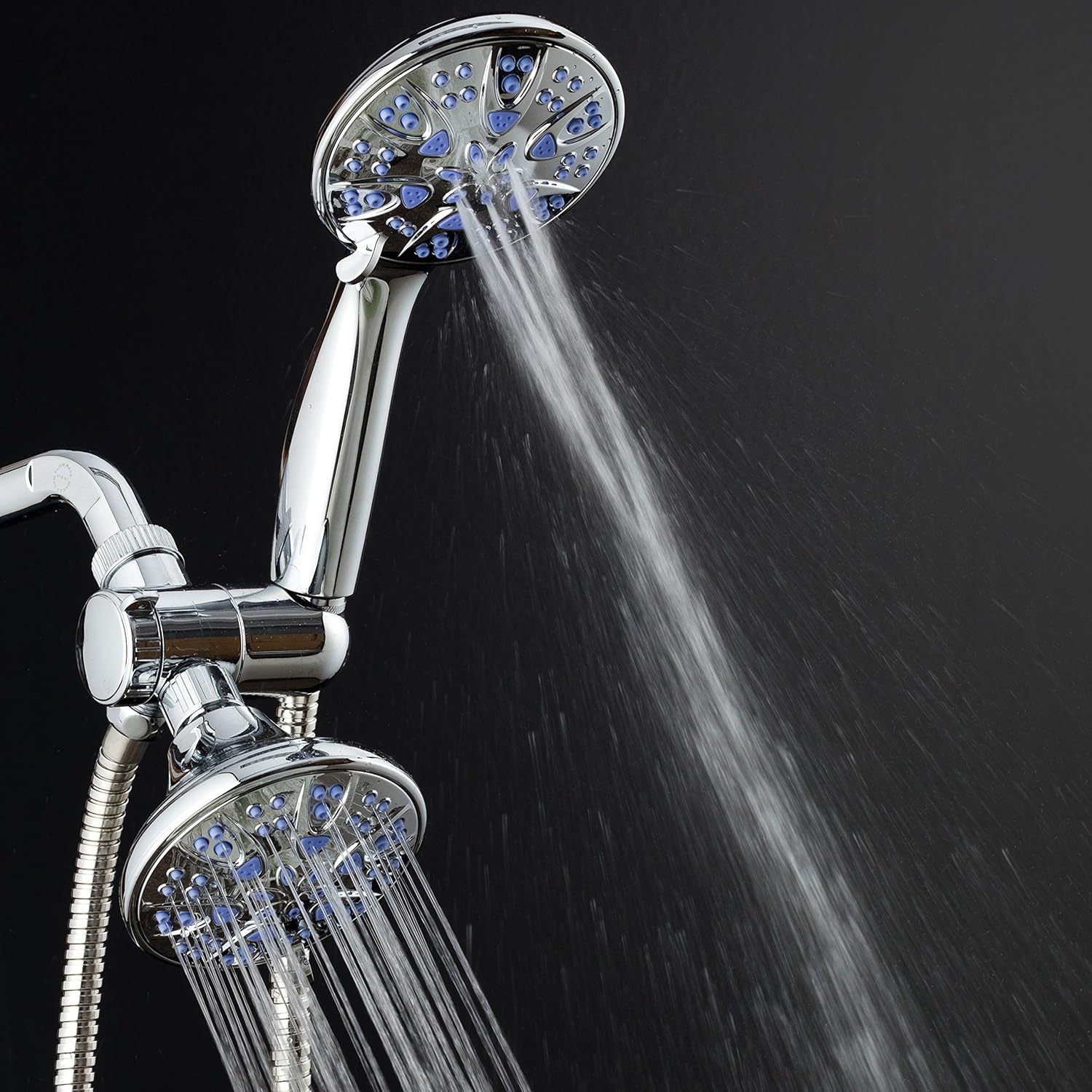 AquaDance Antimicrobial 30-Setting Shower Combo, Soft Purple, 4 AquaDance Antimicrobial 30-Setting Shower Combo, Soft Purple, 4