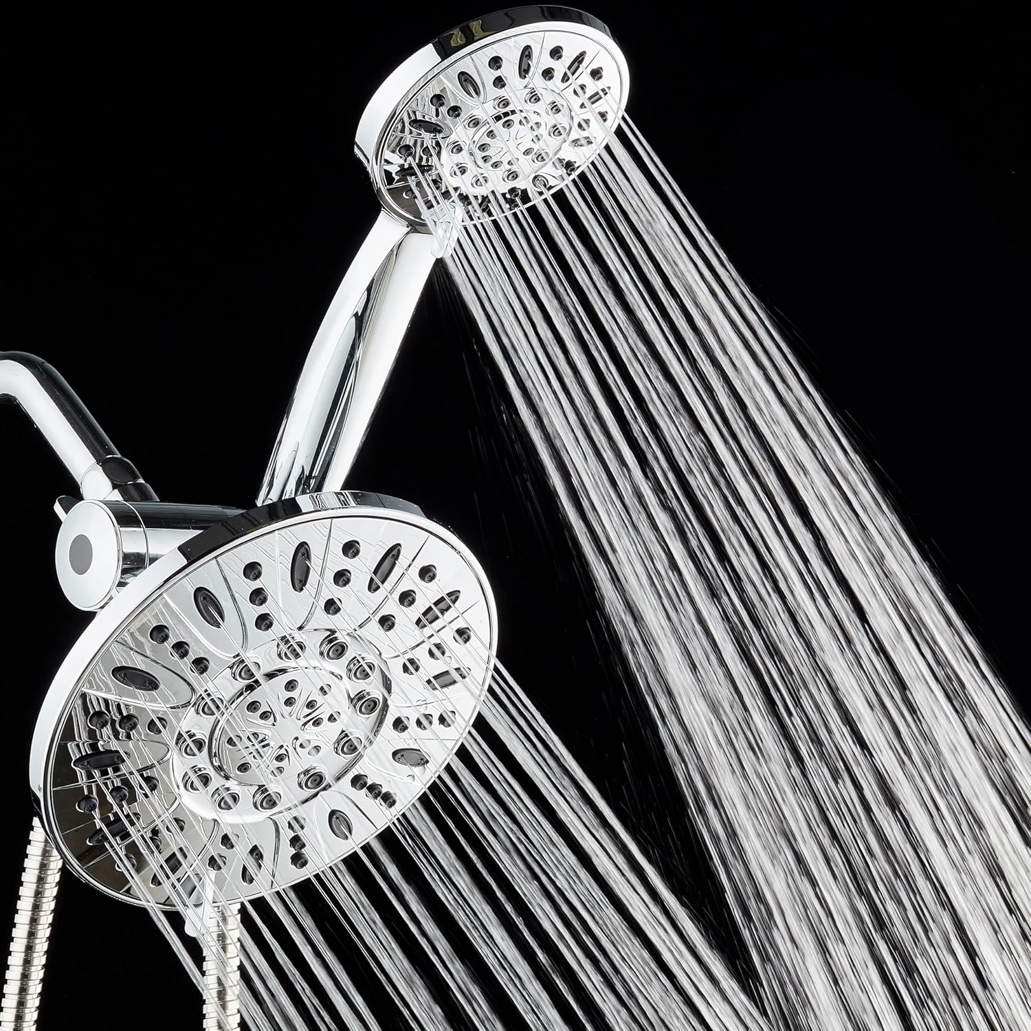 AquaDance Chrome Premium High Pressure 3-Way Rainfall Combo with Extra Long inch Hose – Enjoy Luxury 6-Setting Rain Showerhead and Matching Hand Held Shower Separately or Together AquaDance Chrome Premium High Pressure 3-Way Rainfall Combo with Extra Long inch Hose – Enjoy Luxury 6-Setting Rain Showerhead and Matching Hand Held Shower Separately or Together