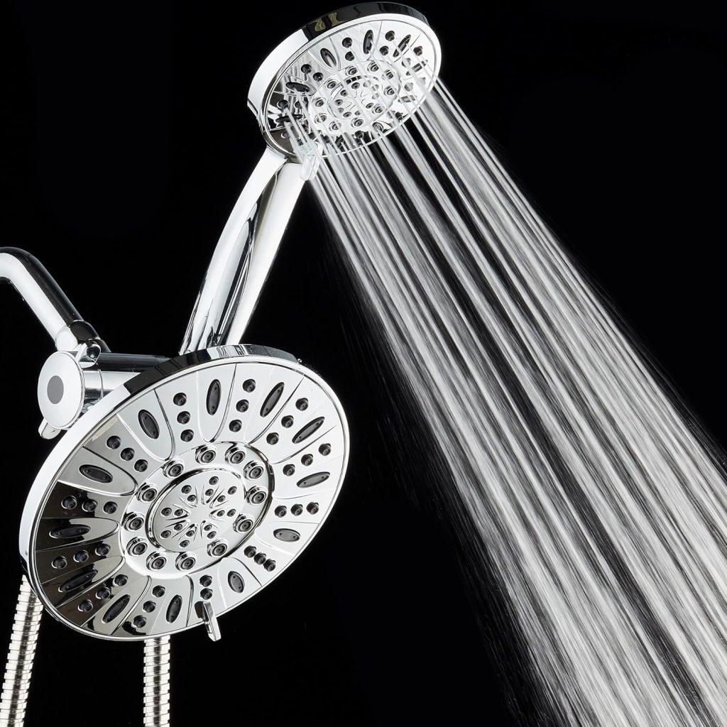 AquaDance Chrome 7" Premium High Pressure 3-Way Rainfall Combo with ...