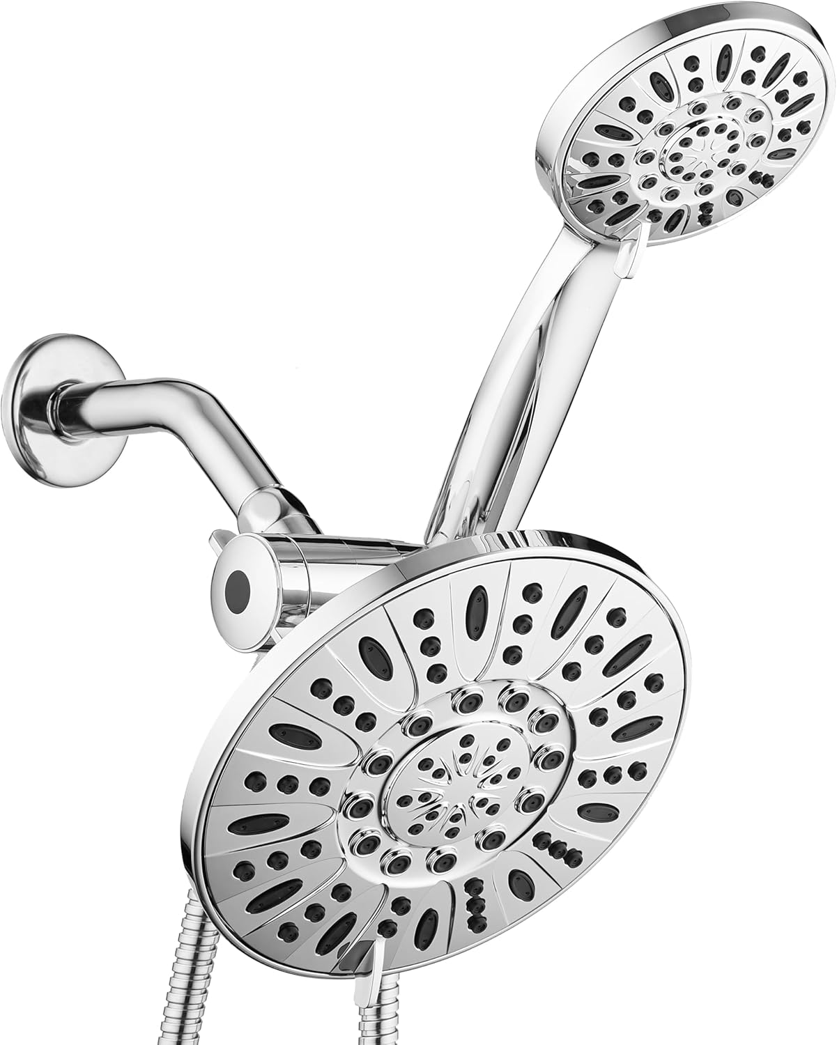 AquaDance Chrome Premium High Pressure 3-Way Rainfall Combo with Extra Long inch Hose – Enjoy Luxury 6-Setting Rain Showerhead and Matching Hand Held Shower Separately or Together AquaDance Chrome Premium High Pressure 3-Way Rainfall Combo with Extra Long inch Hose – Enjoy Luxury 6-Setting Rain Showerhead and Matching Hand Held Shower Separately or Together