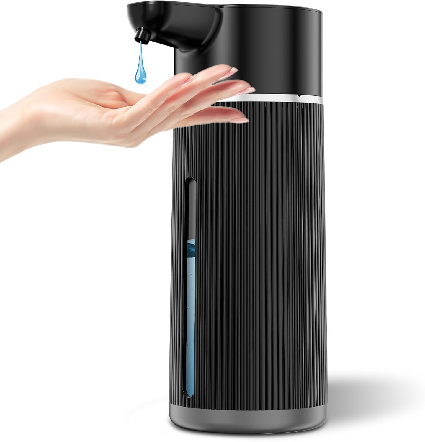 Automatic Soap Dispenser Touchless, 14.2oz/420ml Dish Hand Soap Dispenser for Kitchen Bathroom, Adjustable Volume for Thick Thin Liquid, USB C Rechargeable, Clog-Free, Black Automatic Soap Dispenser Touchless, 14.2oz/420ml Dish Hand Soap Dispenser for Kitchen Bathroom, Adjustable Volume for Thick Thin Liquid, USB C Rechargeable, Clog-Free, Black