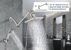 BRIGHT SHOWERS Rain Shower Head with Handheld Spray, 8 Inch Rainfall Shower Head Combo with 60″ Hose, Adjustable Dual Square Showerhead Set with 3-Way Diverter, Wall Bracket, Brushed Nickel Home |