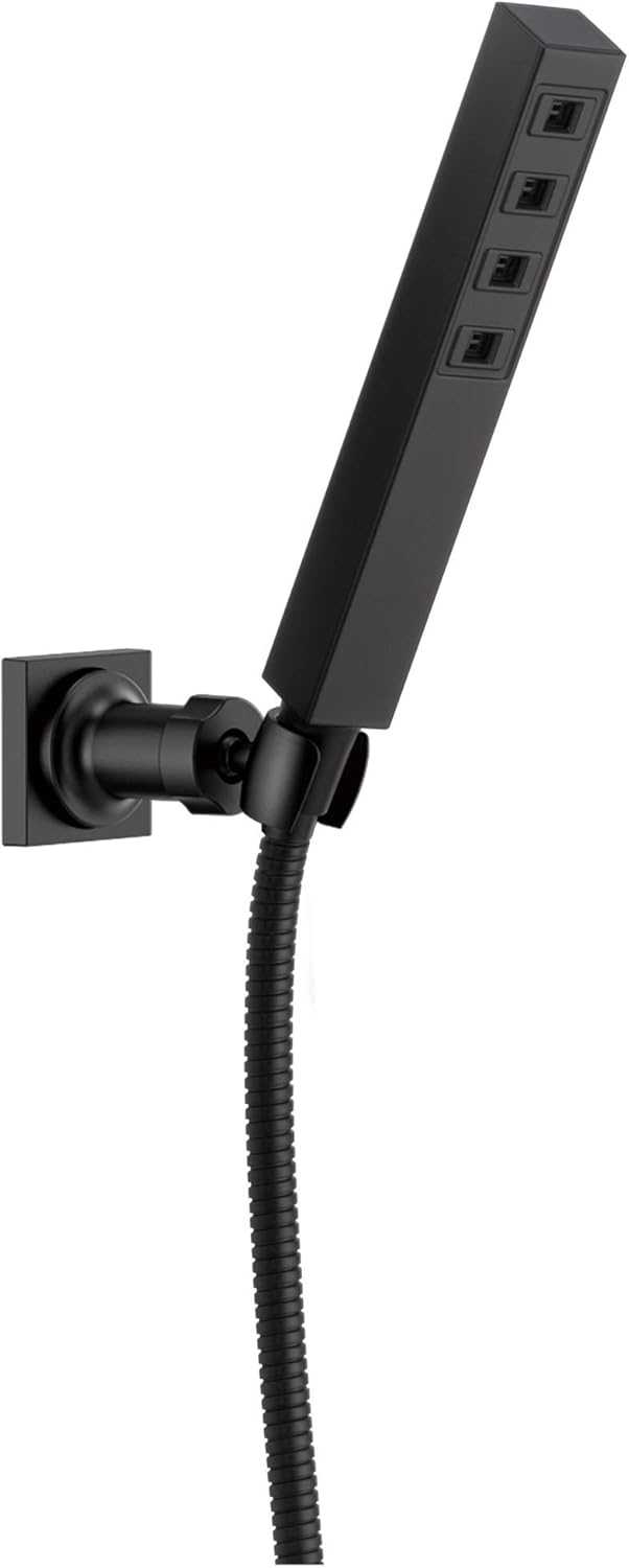 DELTA FAUCET 55567-BL H2Okinetic Adjustable Wall Mount Hand Shower Handshower, Matte Black DELTA FAUCET 55567-BL H2Okinetic Adjustable Wall Mount Hand Shower Handshower, Matte Black