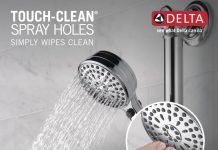 Delta Faucet 9-Spray Slide Bar Hand Held Shower with Hose, Chrome Handheld Shower Head, Slide Bar Hand Shower, Handheld Shower, Detachable Shower Head, Chrome 51900