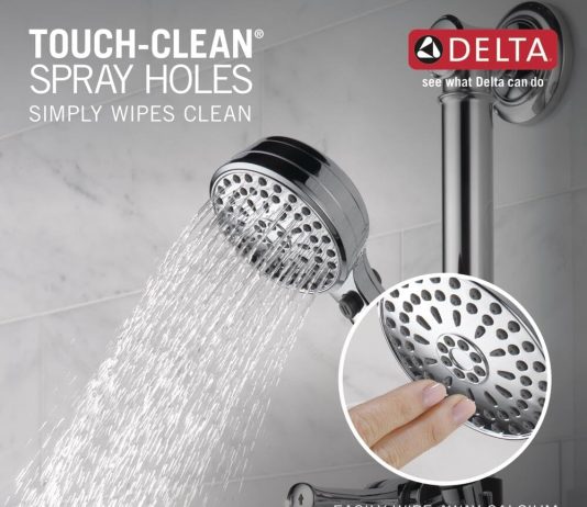 Delta Faucet 9-Spray Slide Bar Hand Held Shower with Hose, Chrome Handheld Shower Head, Slide Bar Hand Shower, Handheld...