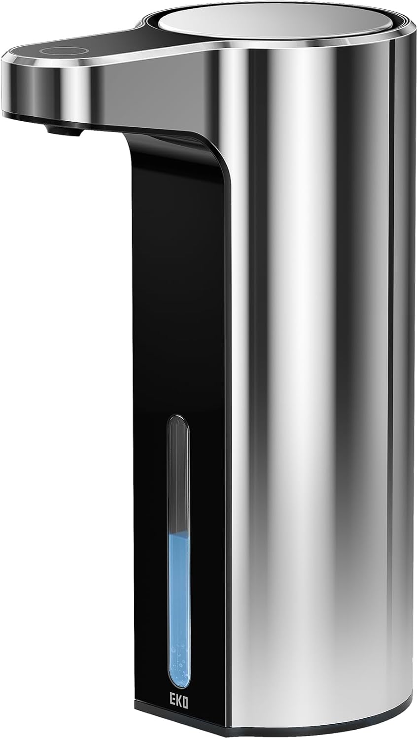 EKO Aroma Touchless Automatic Soap Dispenser for Kitchen and Bathroom, Liquid Hand Soap Dispenser, Water-Resistant and Rechargeable, fl oz (Stainless) EKO Aroma Touchless Automatic Soap Dispenser for Kitchen and Bathroom, Liquid Hand Soap Dispenser, Water-Resistant and Rechargeable, fl oz (Stainless)