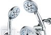 Hotel Spa AquaCare Spa Station High Pressure 48-mode 3-way Rainfall & Handheld Shower Head Combo – Anti-Clog Nozzles, Extra-Long 6 ft Stainless Steel Hose, 2nd Wall Bracket/All Chrome Finish Home |