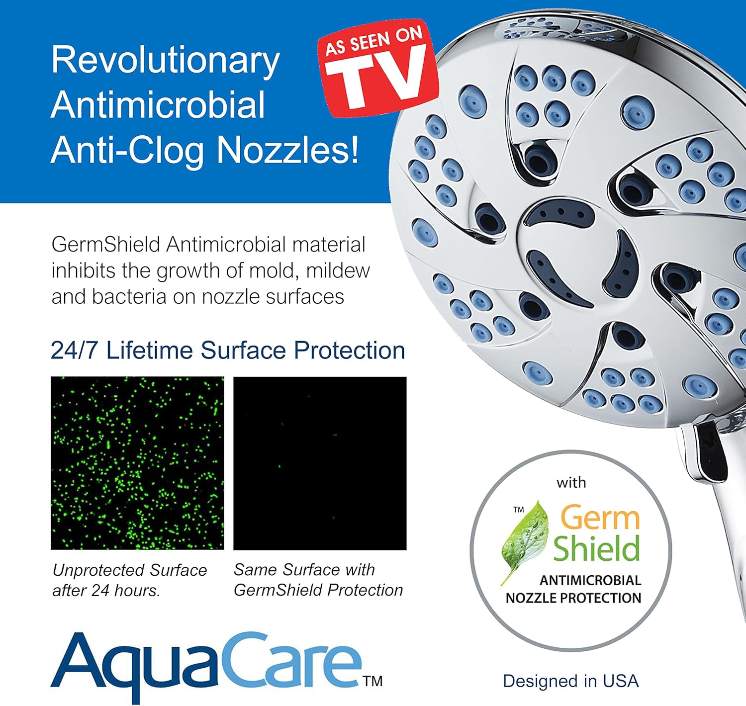 Hotel Spa AquaCare Spa Station High Pressure 48-mode 3-way Rainfall Handheld Shower Head Combo - Anti-Clog Nozzles, Extra-Long ft Stainless Steel Hose, 2nd Wall Bracket/All Chrome Finish Hotel Spa AquaCare Spa Station High Pressure 48-mode 3-way Rainfall Handheld Shower Head Combo - Anti-Clog Nozzles, Extra-Long ft Stainless Steel Hose, 2nd Wall Bracket/All Chrome Finish