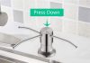 Soap Dispenser for Kitchen Sink, Built in Sink Soap Dispenser (Brushed Nickel), Countertop Soap Dispenser Pump with 47″ Extension Tube kit, No Need to Fill Little Bottle Again (Longer Thread Shaft) Home |