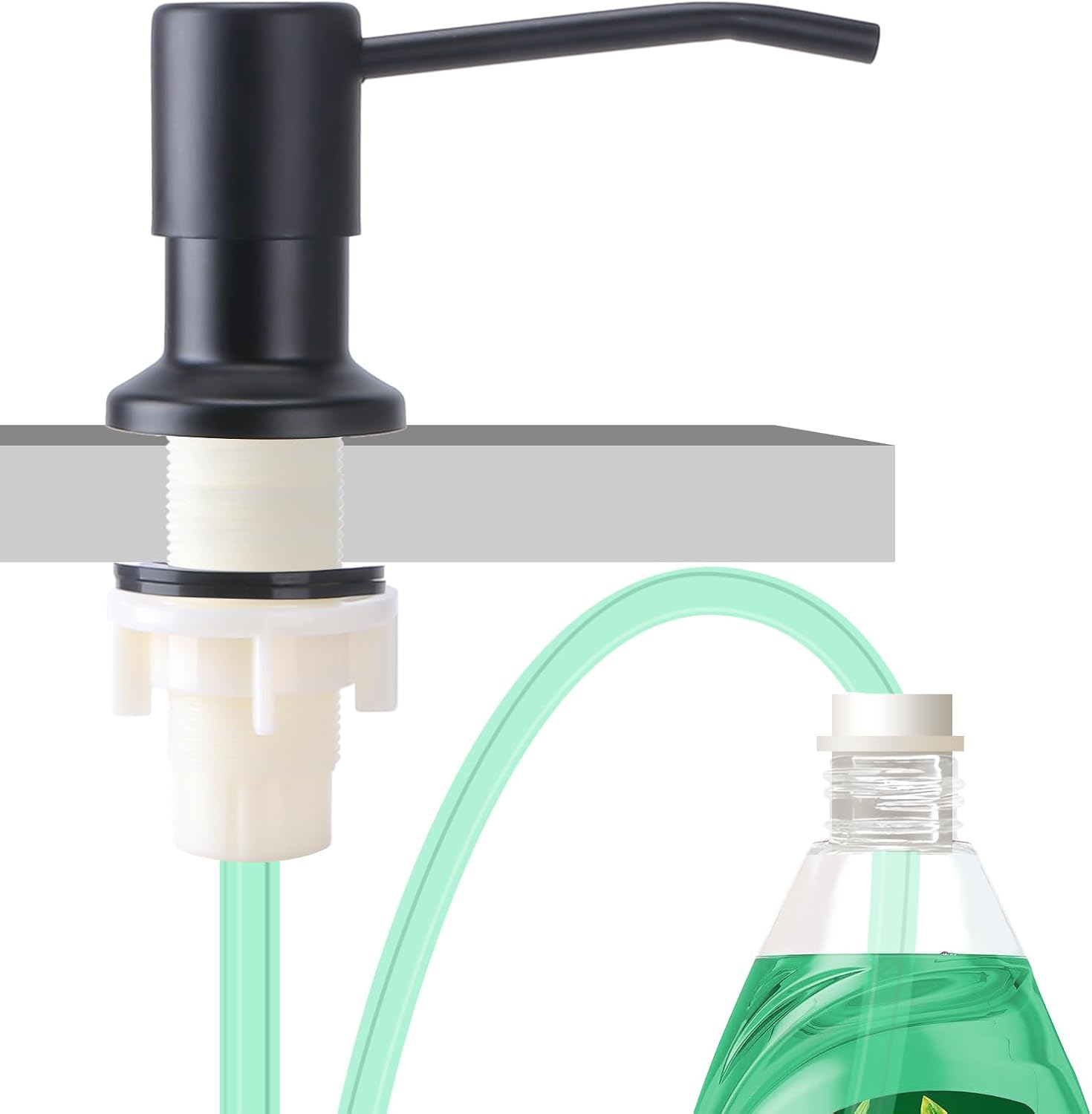 Soap Dispenser for Kitchen Sink, Built in Sink Soap Dispenser (Brushed Nickel), Countertop Soap Dispenser Pump with Extension Tube kit, No Need to Fill Little Bottle Again (Longer Thread Shaft) Soap Dispenser for Kitchen Sink, Built in Sink Soap Dispenser (Brushed Nickel), Countertop Soap Dispenser Pump with Extension Tube kit, No Need to Fill Little Bottle Again (Longer Thread Shaft)