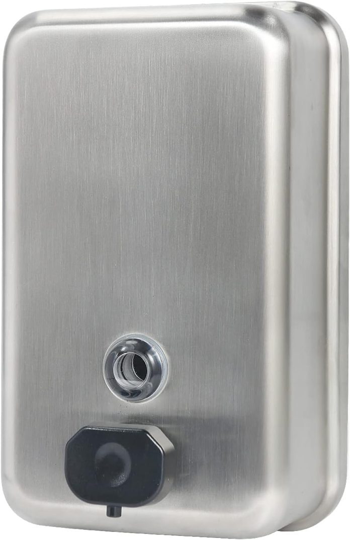 stardrix-heavy-duty-stainless-steel-wall-mount-soap-dispenser-1100ml37oz-with-corrosion-proof-lining-and-anti-leak-pump-
