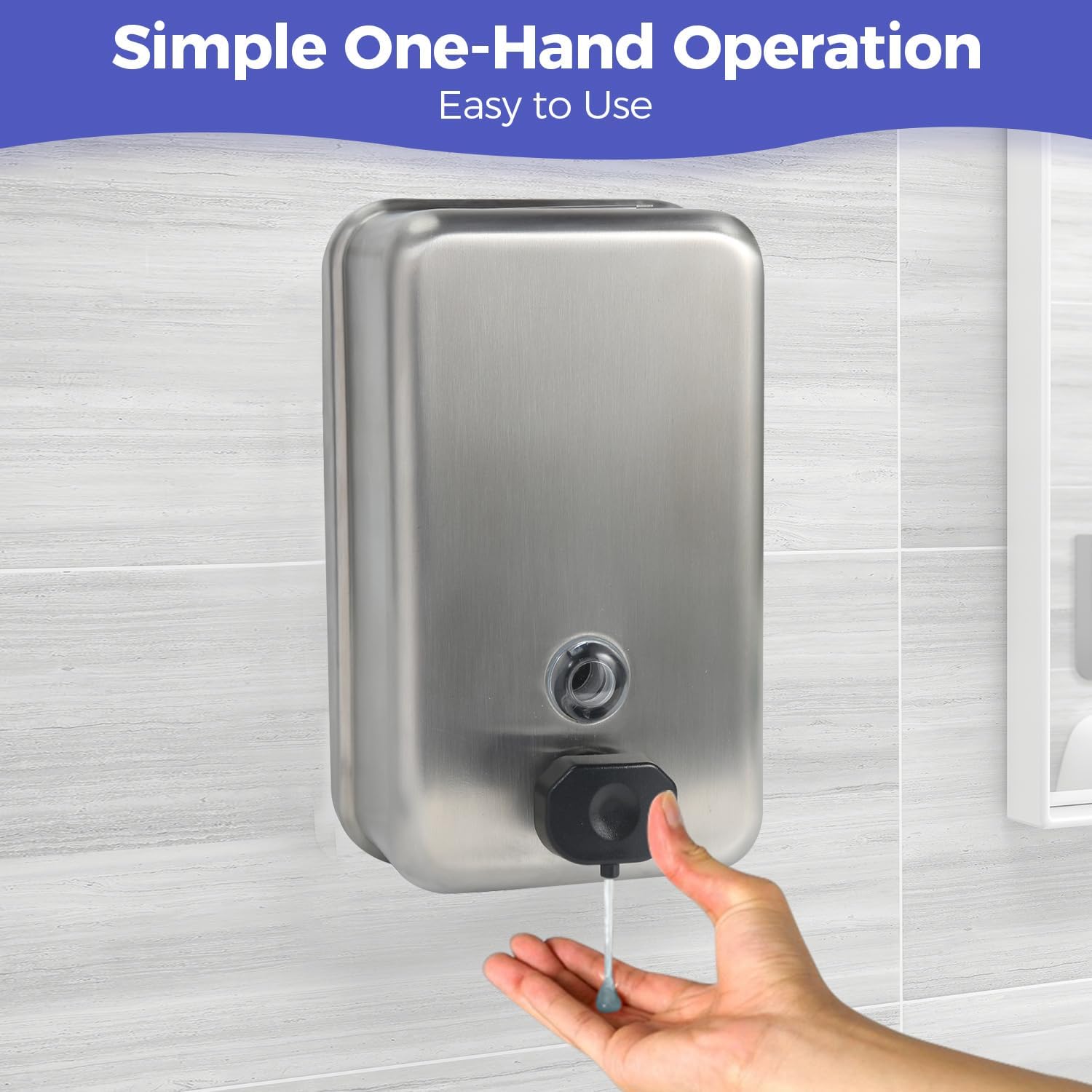 Stardrix Heavy Duty Stainless Steel Wall Mount Soap Dispenser, 1100ml/37oz, with Corrosion Proof Lining and Anti-Leak Pump for Commercial Home Bathroom Kitchen(Vertical) Stardrix Heavy Duty Stainless Steel Wall Mount Soap Dispenser, 1100ml/37oz, with Corrosion Proof Lining and Anti-Leak Pump for Commercial Home Bathroom Kitchen(Vertical)