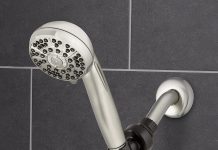 Waterpik High Pressure Hand Held Shower Head With Hose, PowerPulse Massage 6-Mode, Brushed Nickel XAS-649E