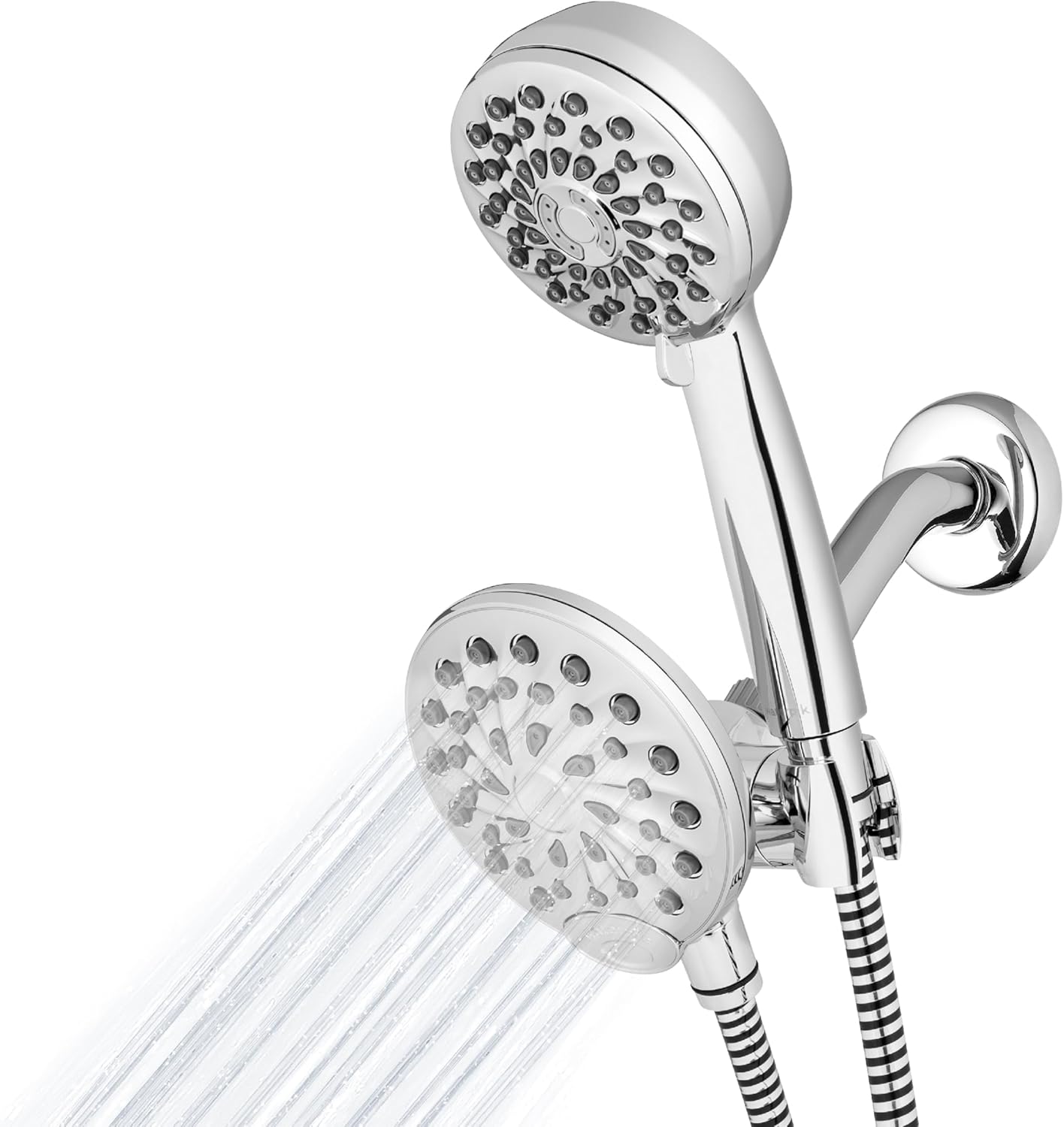 Waterpik One-Touch Dual 2-in-1 Shower System With Rain Shower Head and 7-Mode Hand Held Shower Head, Chrome XPB-133E-763E PowerPulse Chrome Settings Showerhead Combo 1.8 gpm Waterpik One-Touch Dual 2-in-1 Shower System With Rain Shower Head and 7-Mode Hand Held Shower Head, Chrome XPB-133E-763E PowerPulse Chrome Settings Showerhead Combo 1.8 gpm