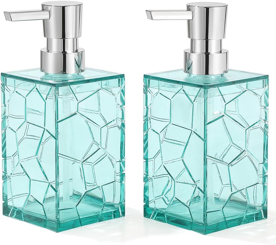 2 Pack Clear Rust Proof Soap Dispenser, Acrylic Plastic Hand Soap Lotion Dispenser Set for BathroomKitchen 2 Pack Clear Rust Proof Soap Dispenser, Acrylic Plastic Hand Soap Lotion Dispenser Set for BathroomKitchen
