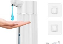 2026 Upgrade Automatic Soap Dispenser Touchless, 14.2oz/420ml Dish Hand Soap Dispenser for Bathroom and Kitchen, 4 Adjustable Volume, USB Rechargeable, Clog-Free, Large Capacity, White
