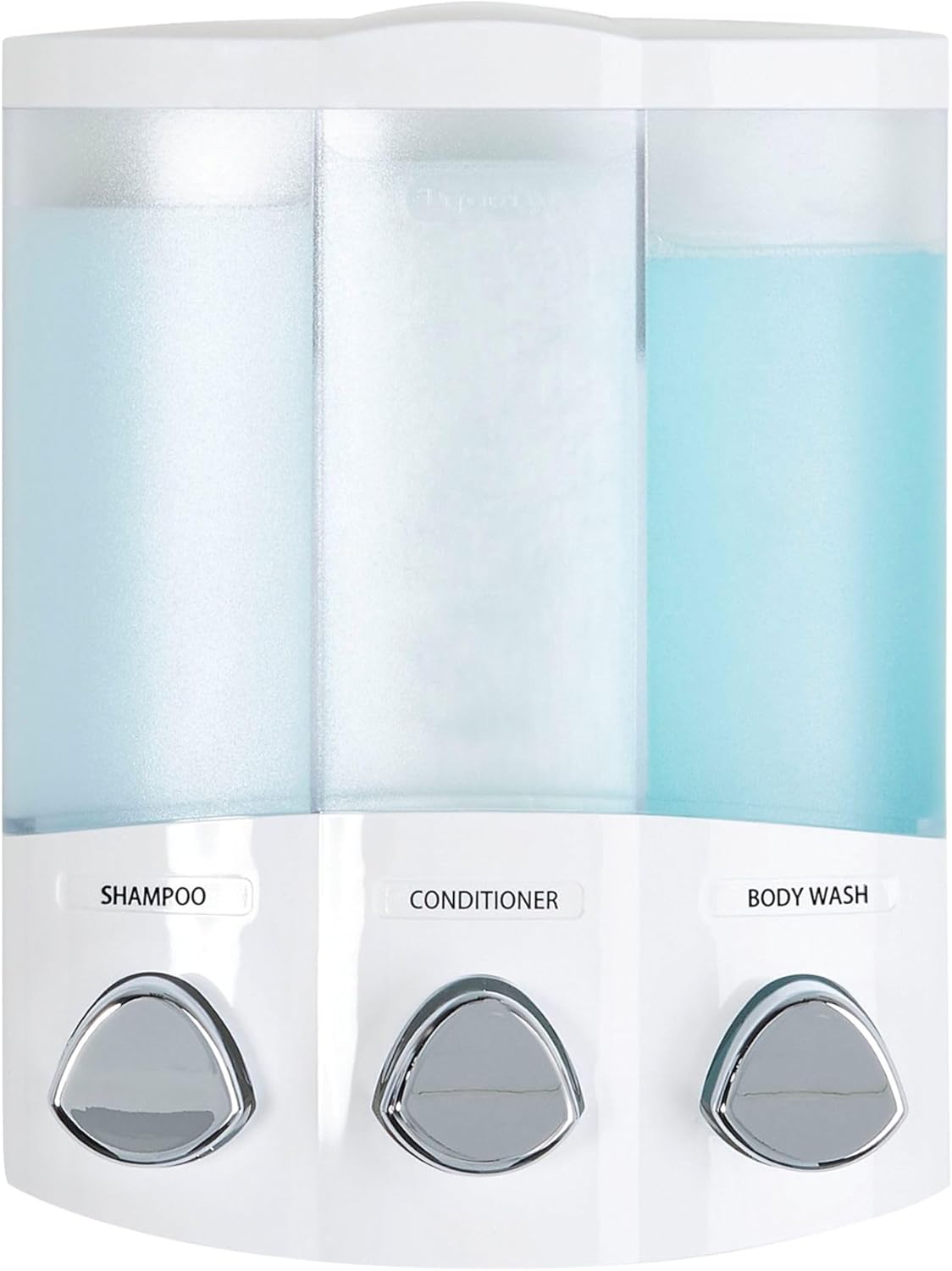 Better Living Products, White Euro Series TRIO 3-Chamber Soap and Shower Dispenser Better Living Products, White Euro Series TRIO 3-Chamber Soap and Shower Dispenser