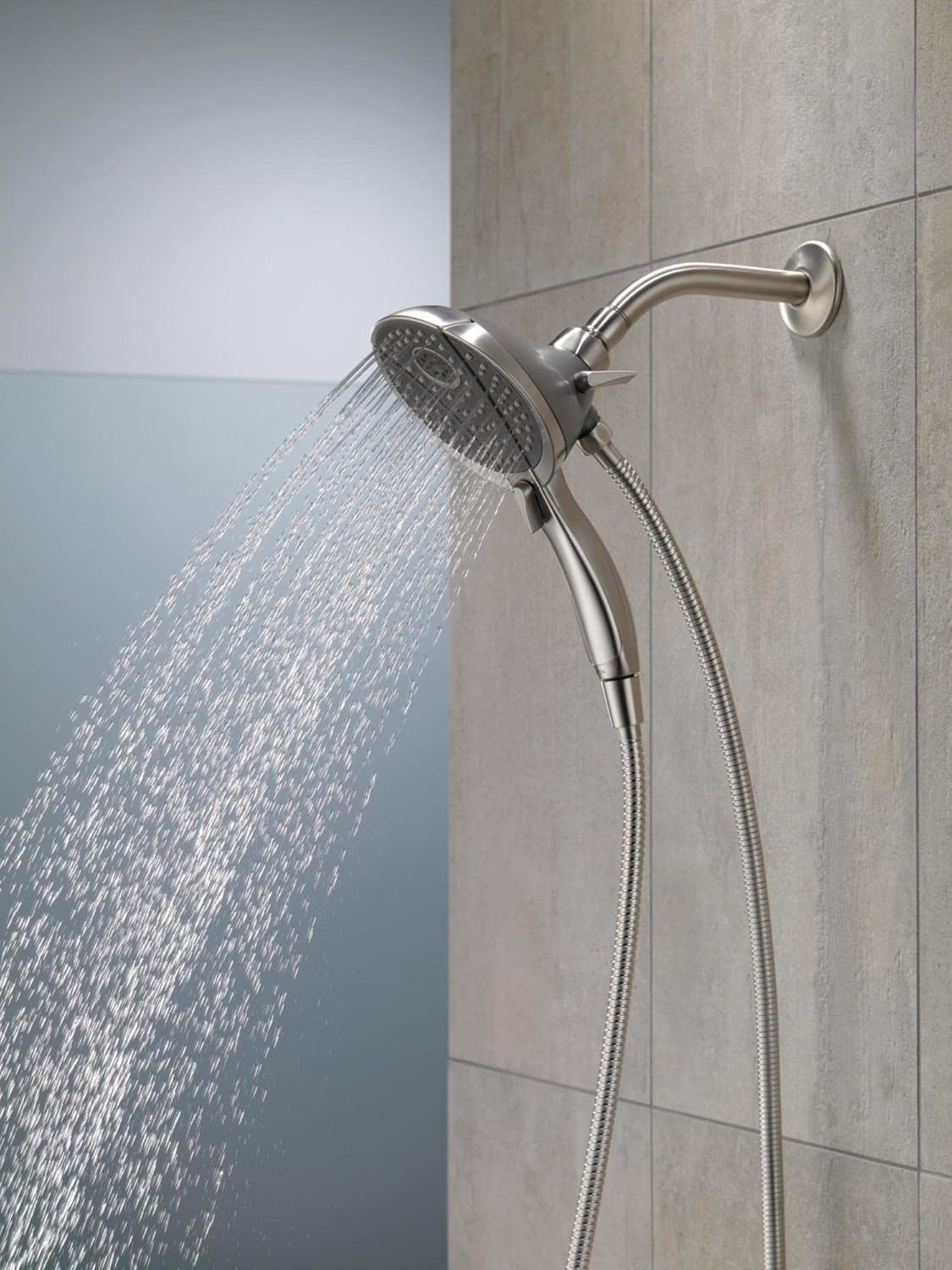 Delta Faucet 4-Spray In2ition Dual Shower Head with Handheld Spray, Chrome Shower Head with Hose, Handheld Shower Heads, Showerheads Handheld Showers, Detachable Shower Head, Chrome 58467 Delta Faucet 4-Spray In2ition Dual Shower Head with Handheld Spray, Chrome Shower Head with Hose, Handheld Shower Heads, Showerheads Handheld Showers, Detachable Shower Head, Chrome 58467