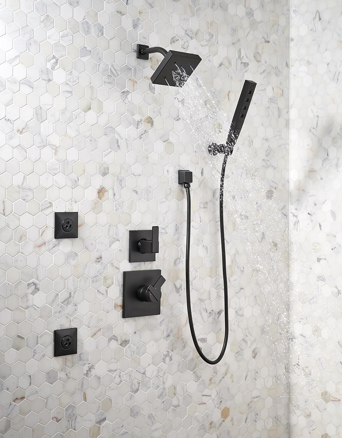Delta Faucet 50570-BL ShoweringComponents Square Wall Elbow for Hand Shower, Matte Black Delta Faucet 50570-BL ShoweringComponents Square Wall Elbow for Hand Shower, Matte Black