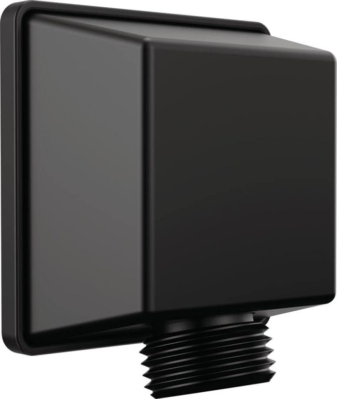 delta-faucet-50570-bl-showeringcomponents-square-wall-elbow-for-hand-shower-matte-black