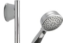 Delta Faucet 9-Spray Touch-Clean Slide Bar Hand Held Shower with Hose, Stainless 51549-SS