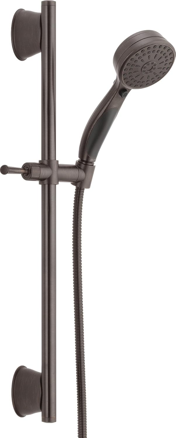 Delta Faucet 9-Spray Touch-Clean Slide Bar Hand Held Shower with Hose, Stainless 51549-SS Delta Faucet 9-Spray Touch-Clean Slide Bar Hand Held Shower with Hose, Stainless 51549-SS