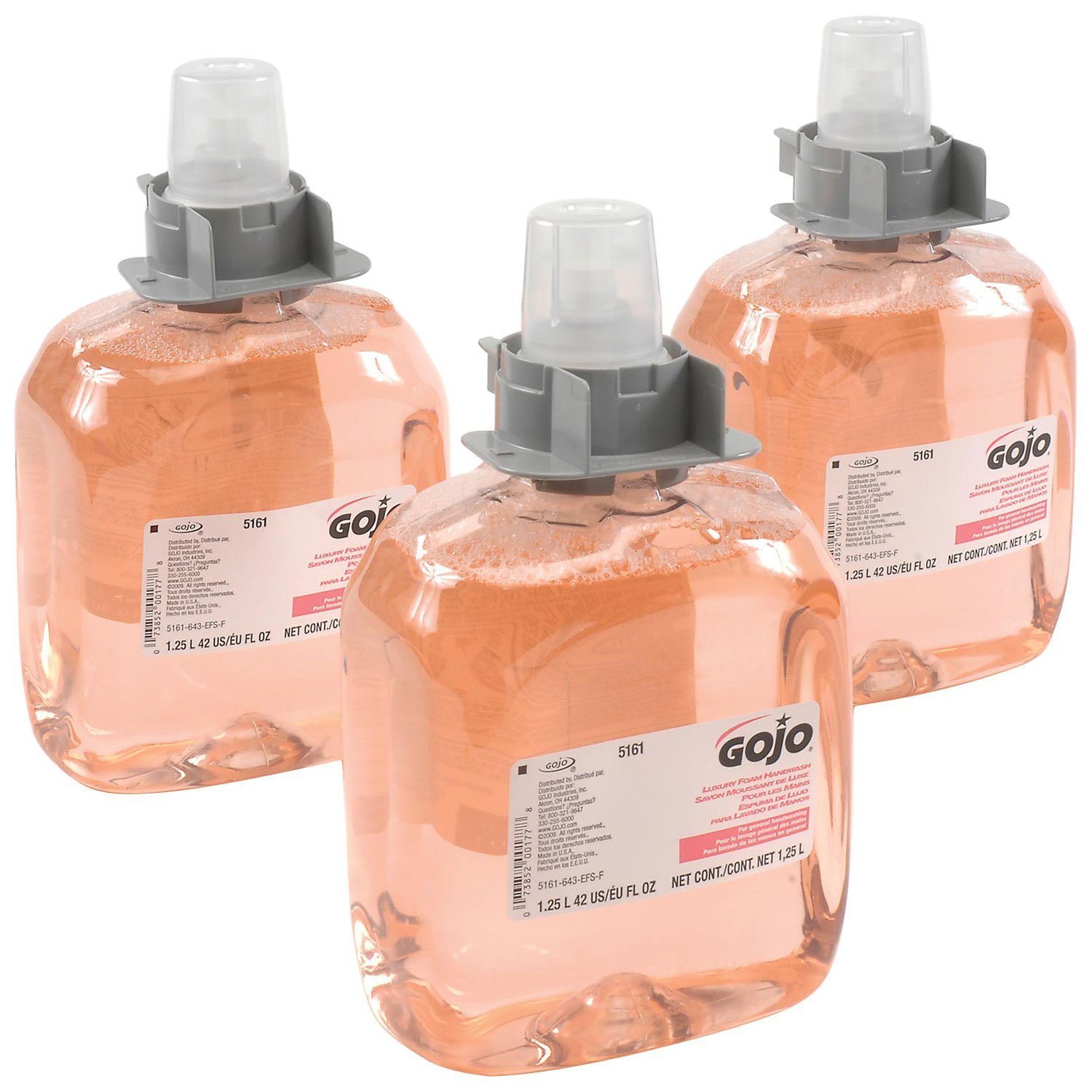 GOJO FMX-12 Luxury Foam Handwash, Cranberry Scent, EcoLogo Certified, mL Foam Soap Refill for Push-Style Dispenser (Pack of 4) - 5161-04 GOJO FMX-12 Luxury Foam Handwash, Cranberry Scent, EcoLogo Certified, mL Foam Soap Refill for Push-Style Dispenser (Pack of 4) - 5161-04