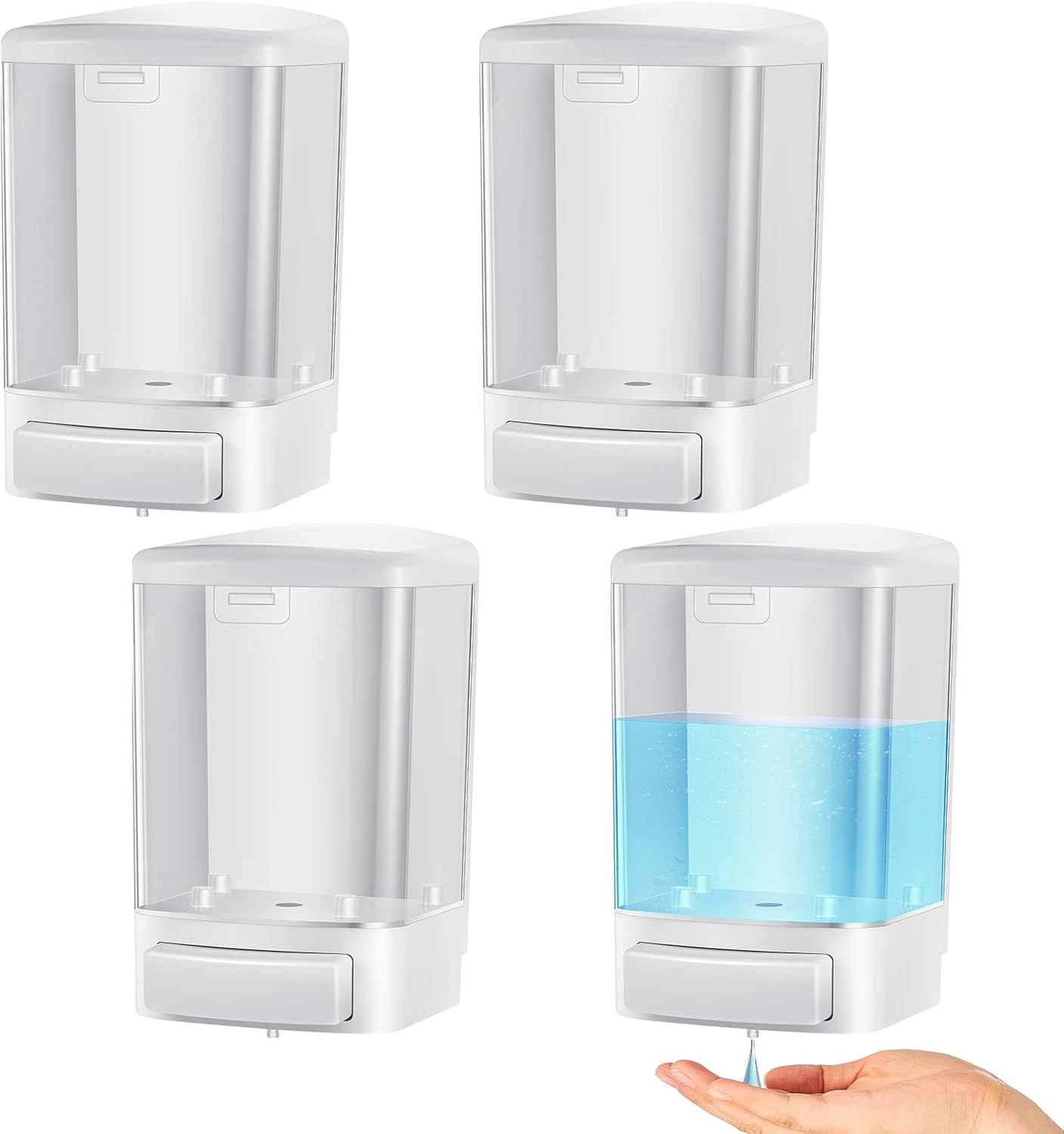 Hushee Pcs Plastic Wall Mounted Soap Dispenser Commercial Manual Soap Containers Wall Dispenser for Kitchen Shower Hotel Liquid Shampoo Gel Chamber(33.8 oz ml,Black) Hushee Pcs Plastic Wall Mounted Soap Dispenser Commercial Manual Soap Containers Wall Dispenser for Kitchen Shower Hotel Liquid Shampoo Gel Chamber(33.8 oz ml,Black)