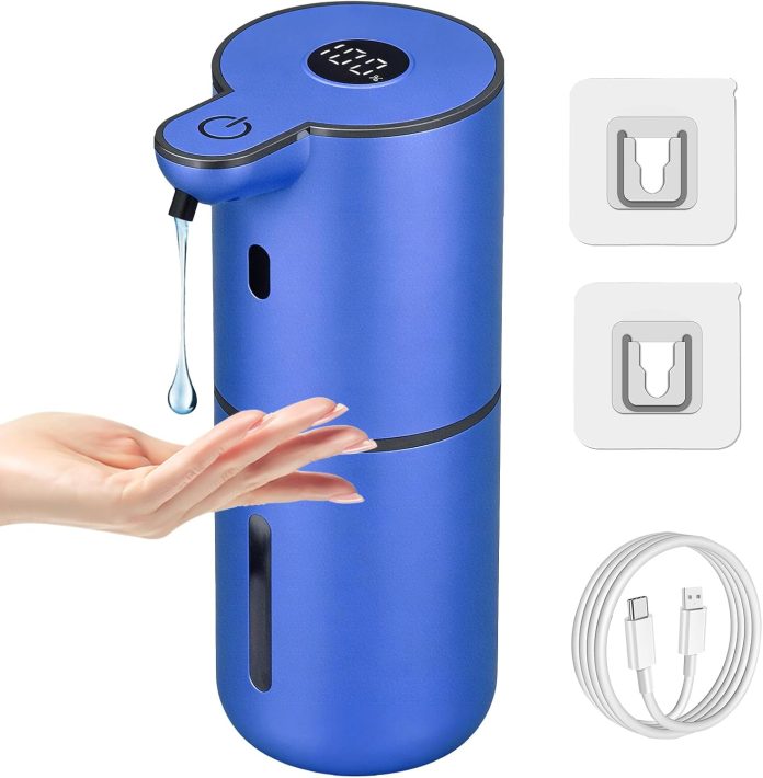 ohifast-automatic-liquid-soap-dispenser-touchless-usb-rechargeable-smart-hand-soap-dispenser-6-level-adjustable-128oz380